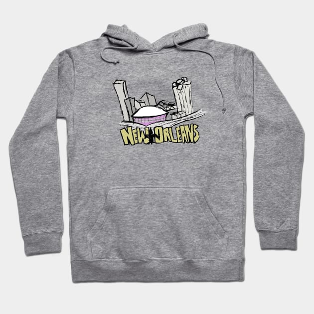 New Orleans Skyline Hoodie by wesgentry